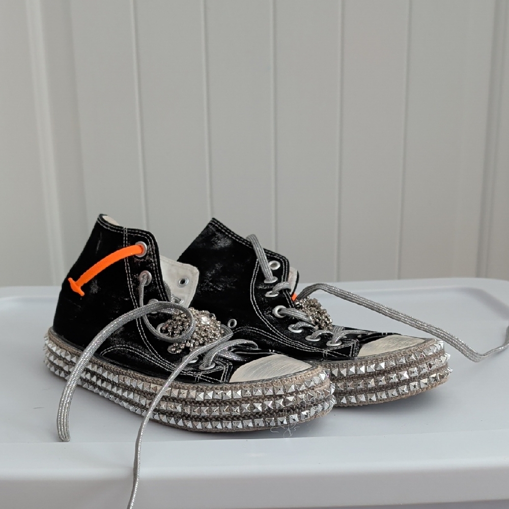 Nan-Ku Couture Cruise Studded Hi Top Sneakers